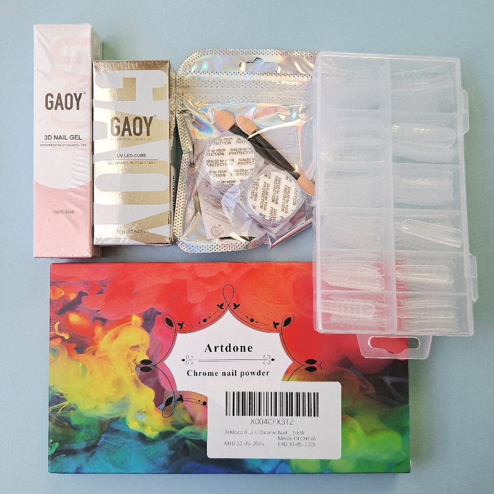 💅Bundle #1 5pc New Nail Art Tools Powder Sculpting False Tips 🎀👑🪞